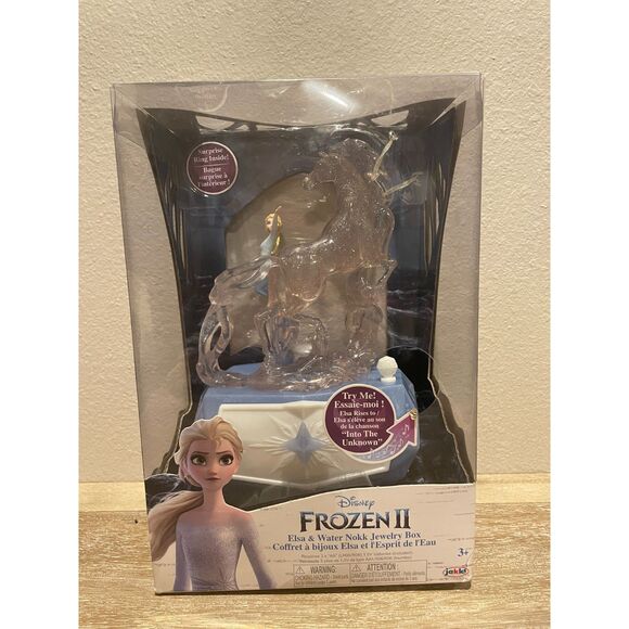 Disney Frozen 2 Elsa & Water Nokk Jewelry Box with Snowflake Ring - Picture 1 of 2